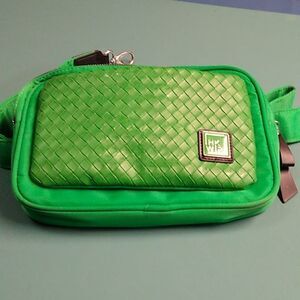 HKWP Travel Nylon Crossbody Adjustable Strap Front Pocket Woven   3 Zippers